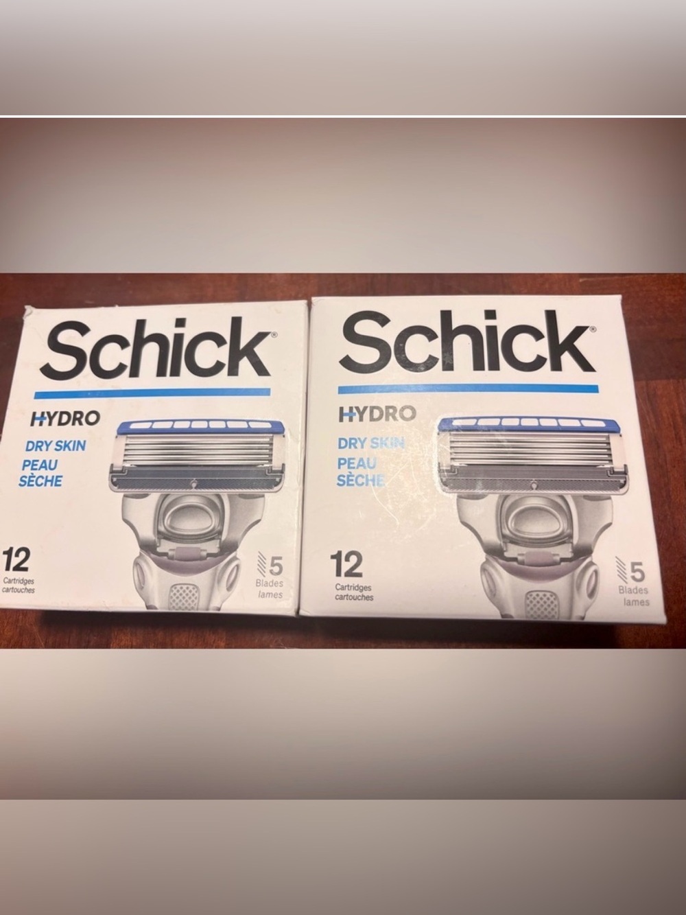 SET OF 2 Schick Hydro Razor for Dry Skin Cartridges